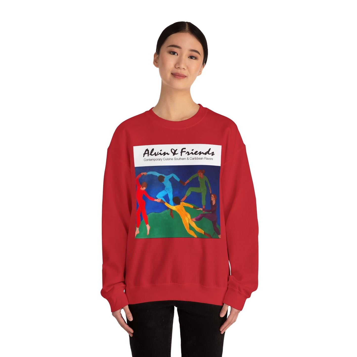 Alvin & Friends Art Crewneck Sweatshirt - Vibrant Unisex Heavy Blend
