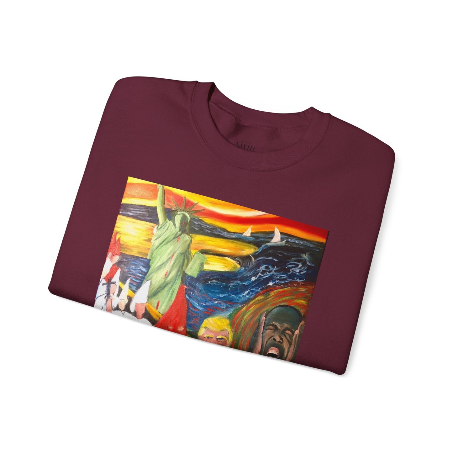 Political Statement Sweatshirt - American Scream Artwork