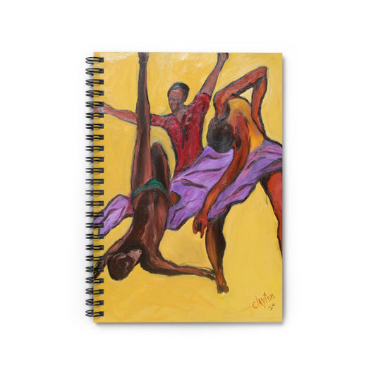 Spiral Notebook - Abstract Dance Painting Ruled Line