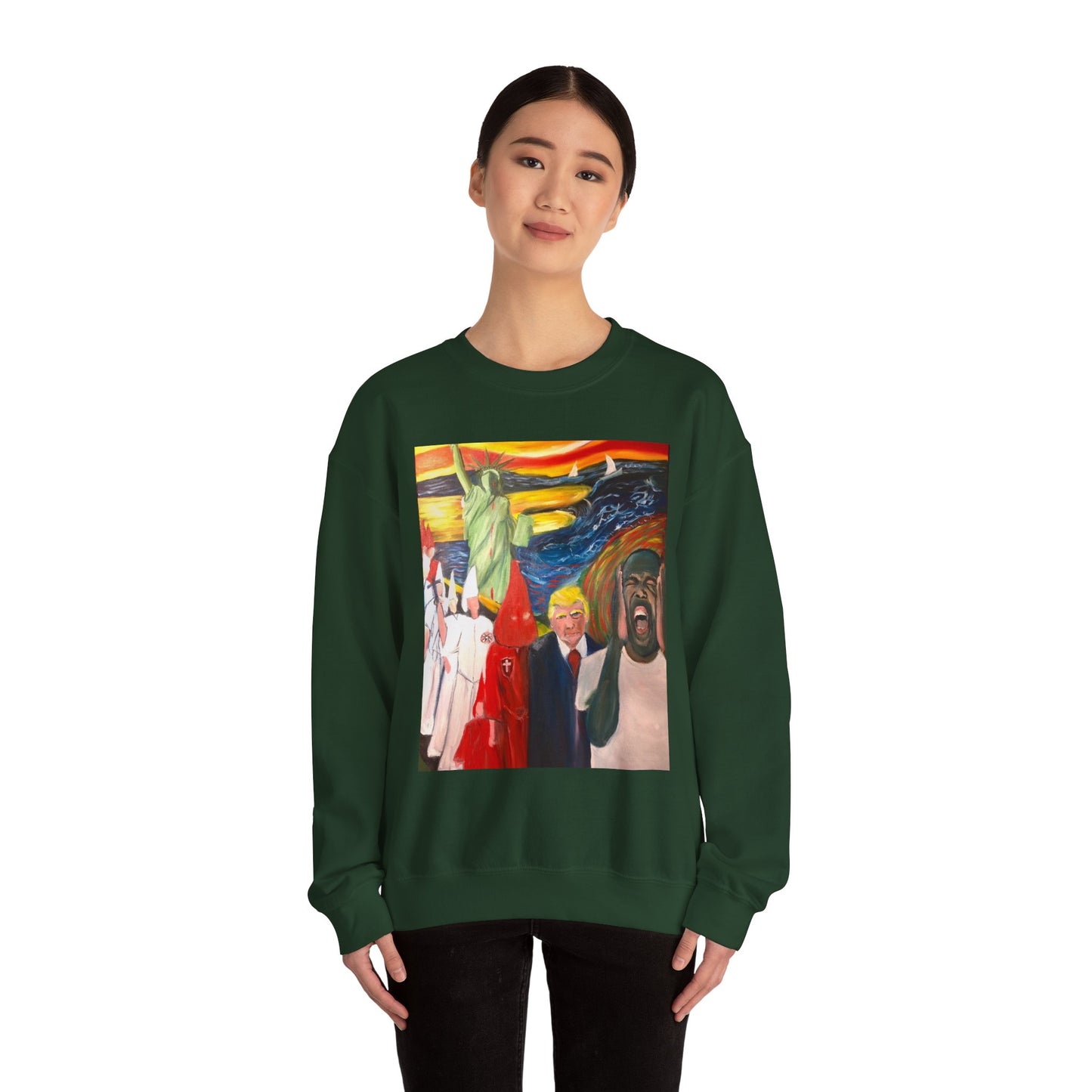Political Statement Sweatshirt - American Scream Artwork