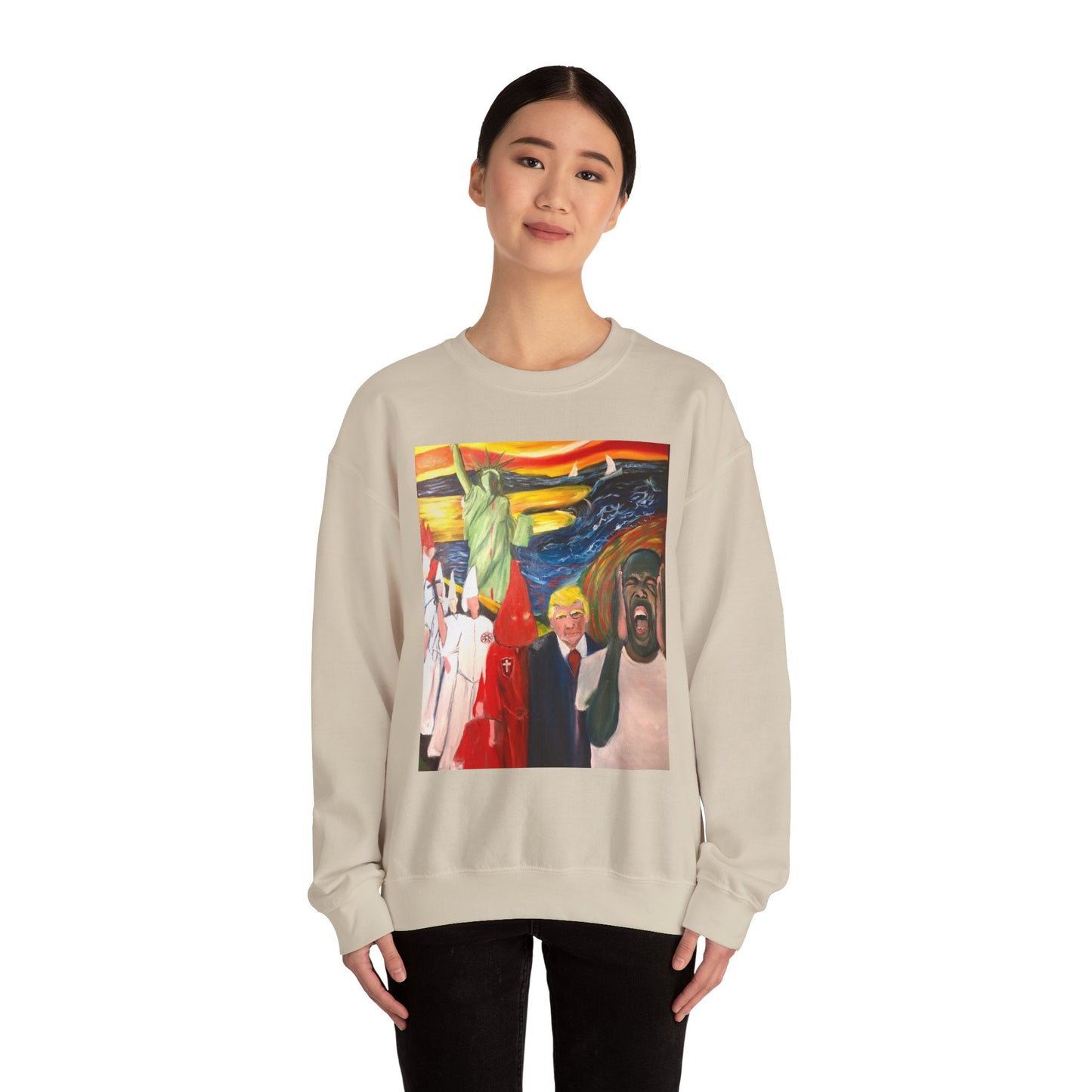 Political Statement Sweatshirt - American Scream Artwork
