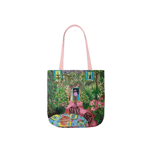 Canvas Tote Bag, Garden Painting - original artwork by Alvin Clayton