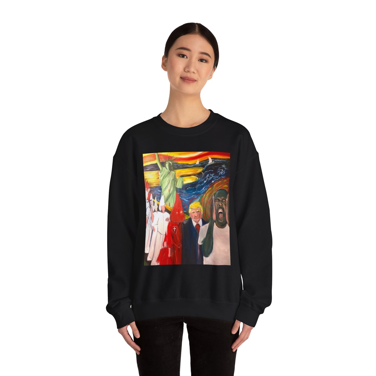 Political Statement Sweatshirt - American Scream Artwork