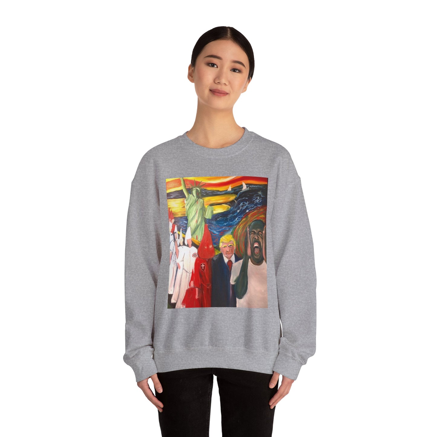 Political Statement Sweatshirt - American Scream Artwork