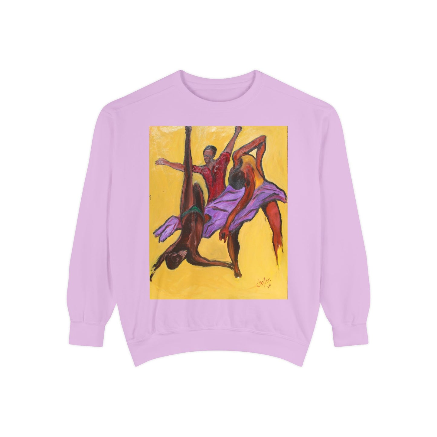 Colorful Abstract Art Crewneck Sweatshirt - The Power of Dance I by Alvin Clayton