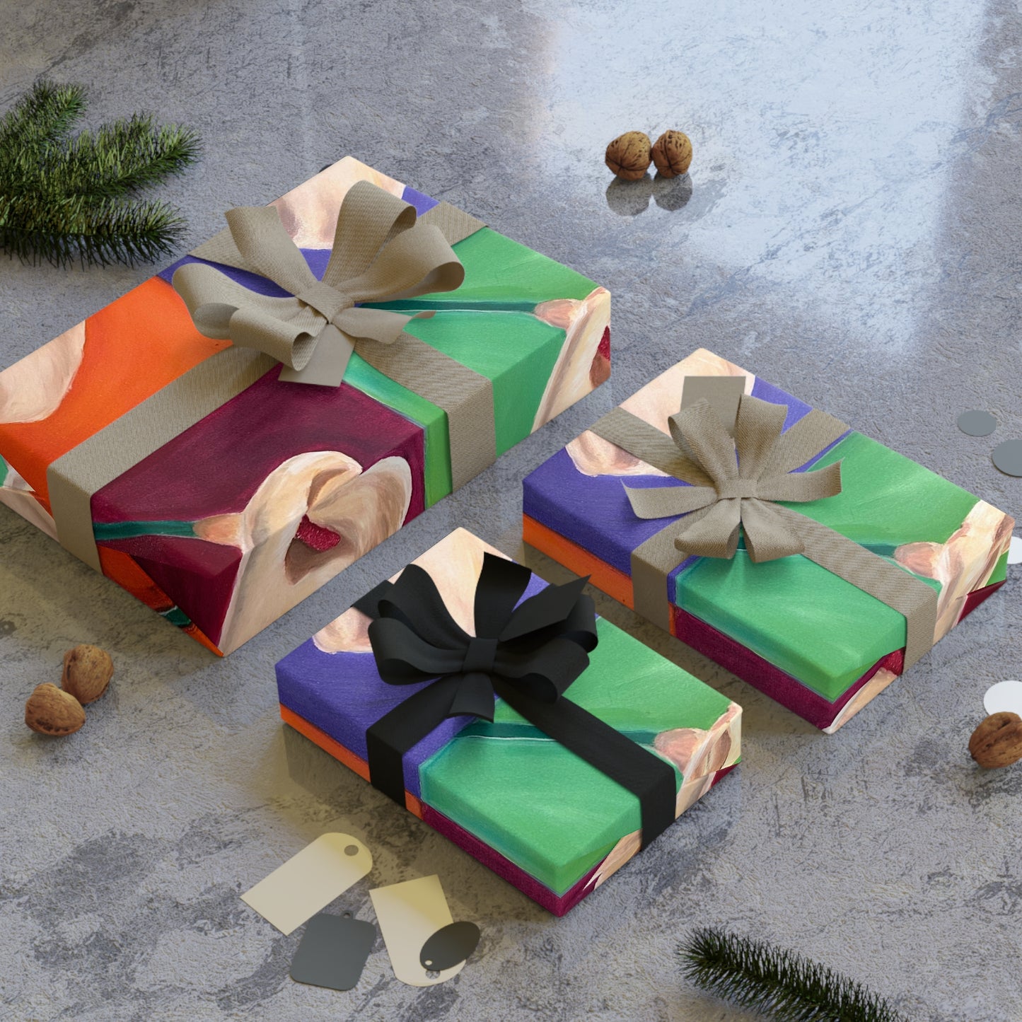 Floral Gift Wrapping Paper Roll - Elegant Decorative Wrap for All Occasions