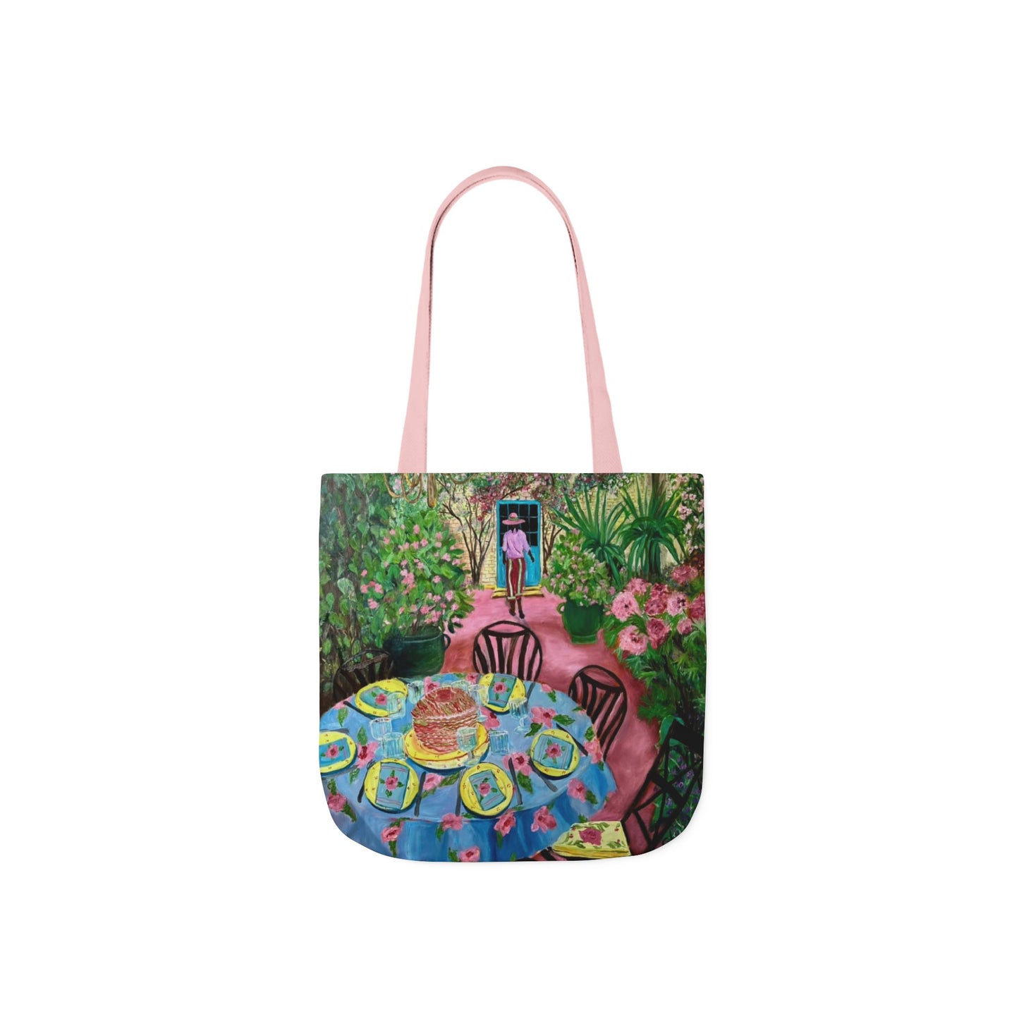 Canvas Tote Bag, Garden Painting - original artwork by Alvin Clayton