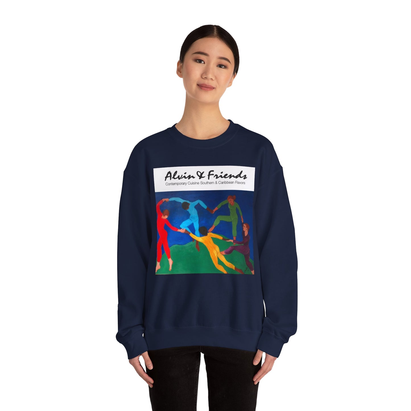 Alvin & Friends Art Crewneck Sweatshirt - Vibrant Unisex Heavy Blend