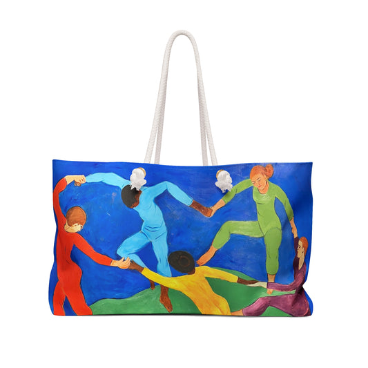 Weekender Bag with Circle of Friends Painting Print
