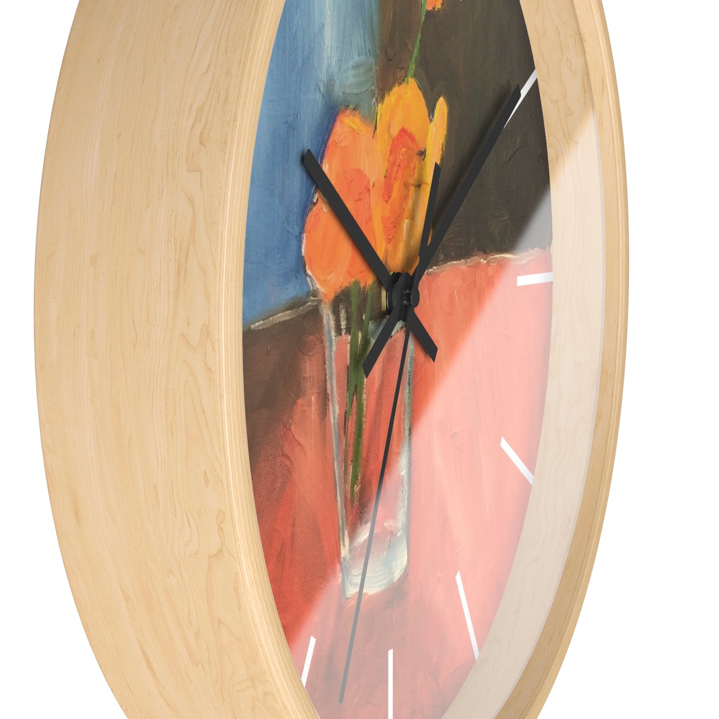 Oil on Canvas Abstract Art Print - Wall Clock