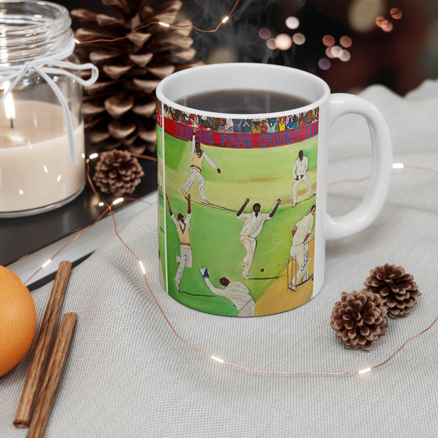Cricket-Themed Ceramic Mug - Perfect Gift for Sports Fans