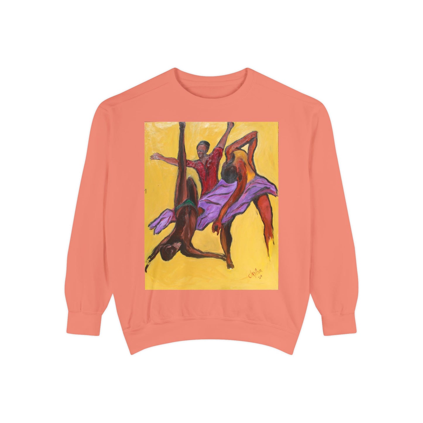 Colorful Abstract Art Crewneck Sweatshirt - The Power of Dance I by Alvin Clayton