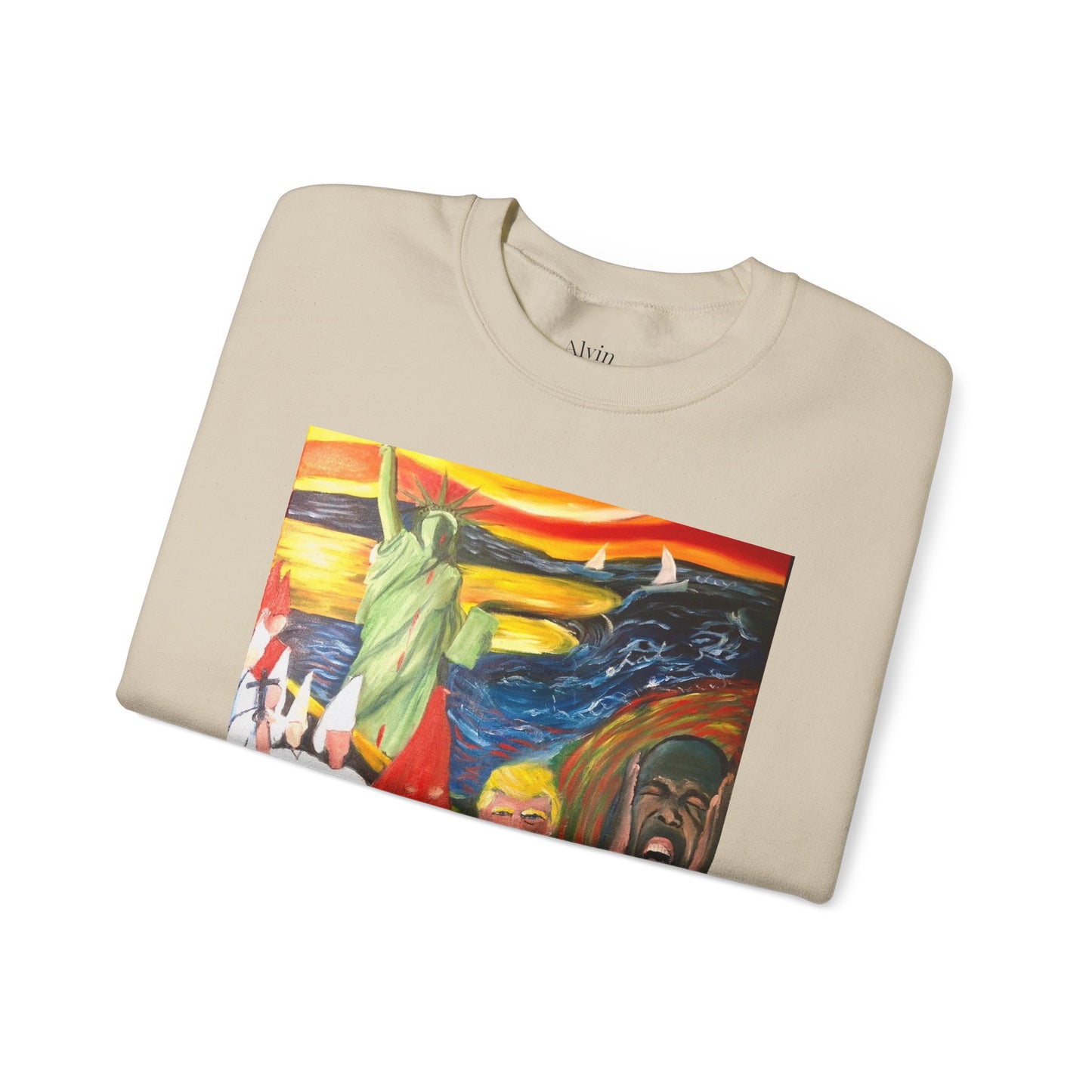 Political Statement Sweatshirt - American Scream Artwork