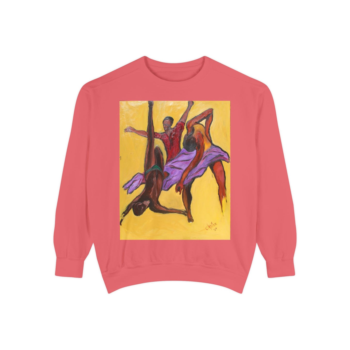 Colorful Abstract Art Crewneck Sweatshirt - The Power of Dance I by Alvin Clayton