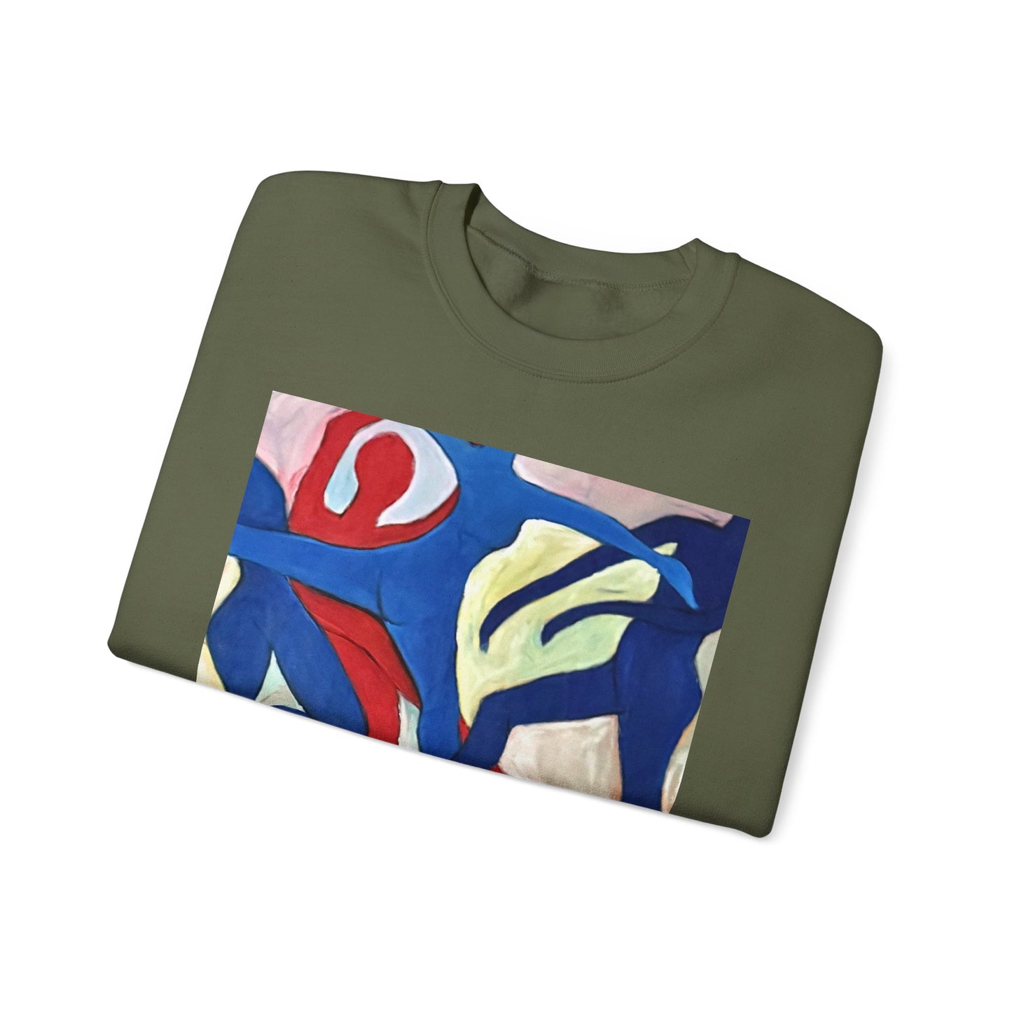 Dancer Art Crewneck Sweatshirt - Vibrant Abstract Painting by Alvin Clayton