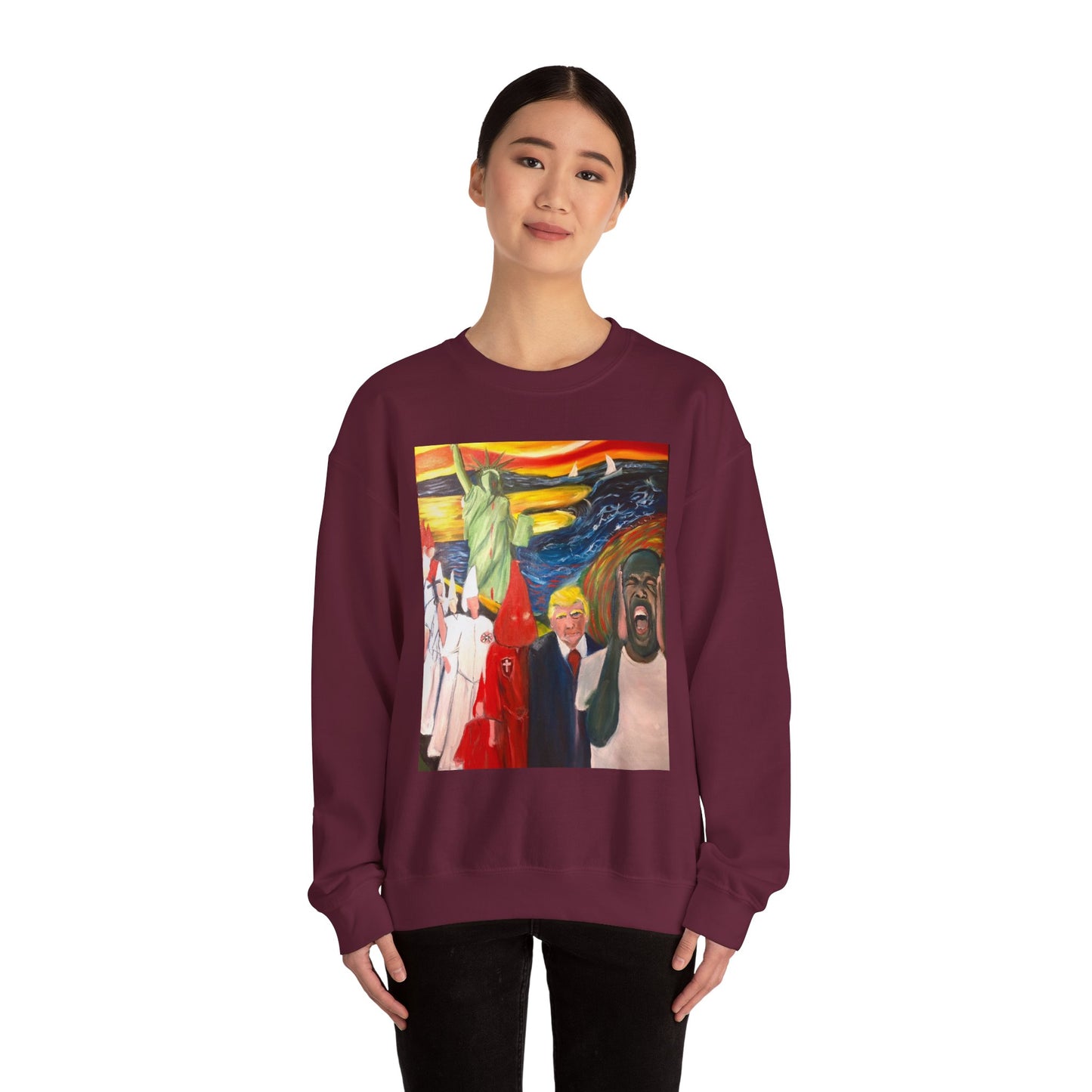 Political Statement Sweatshirt - American Scream Artwork
