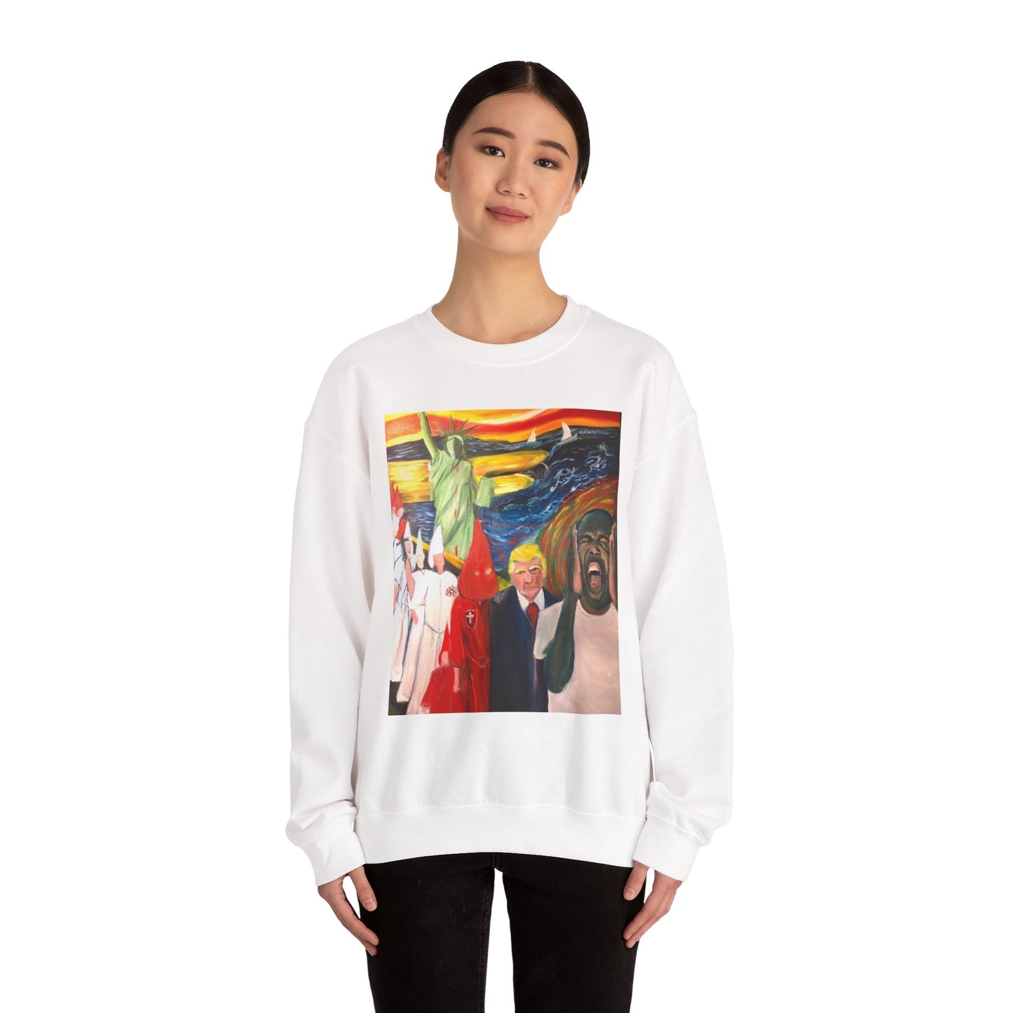Political Statement Sweatshirt - American Scream Artwork