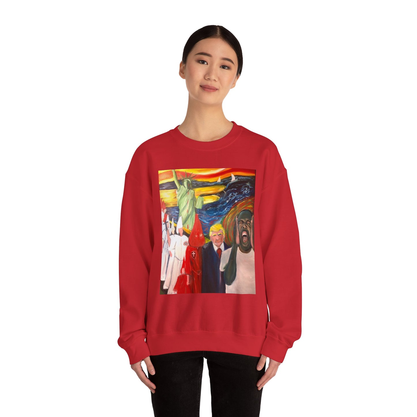 Political Statement Sweatshirt - American Scream Artwork