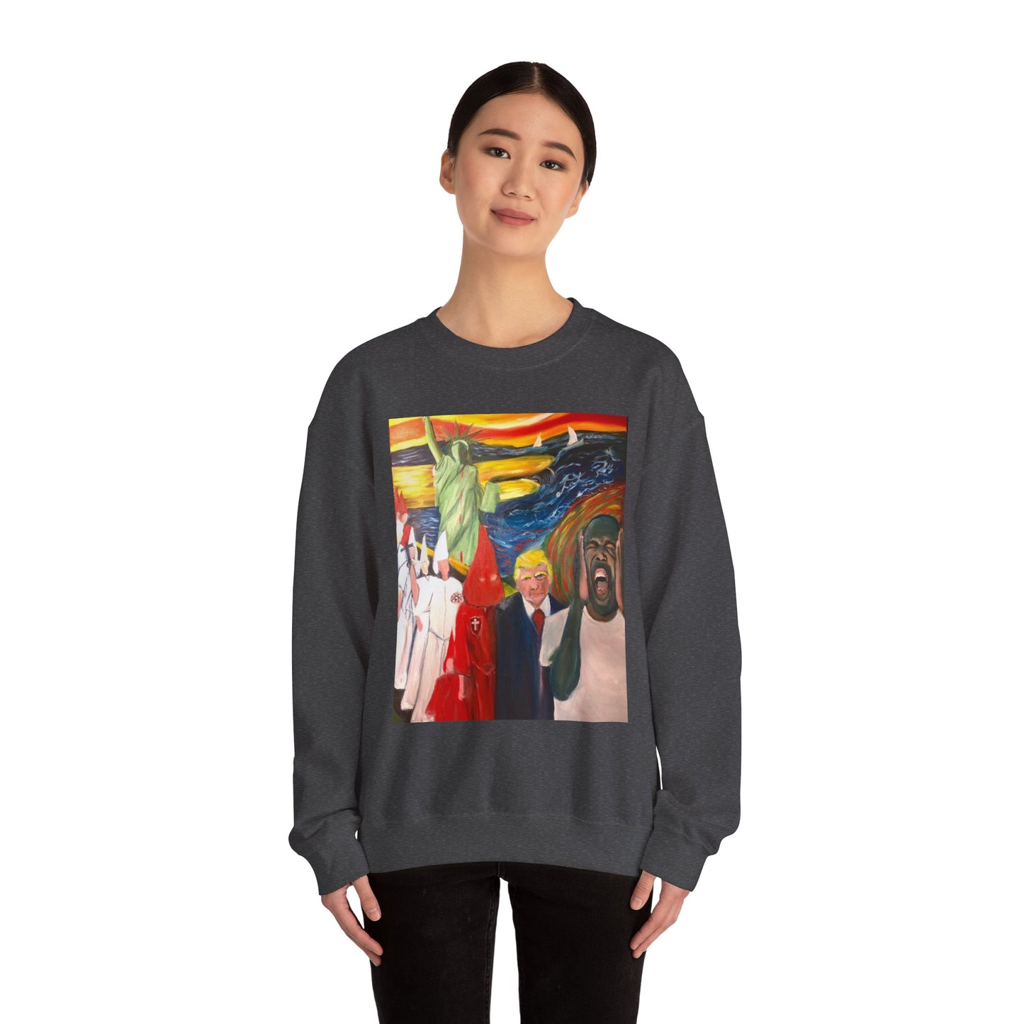 Political Statement Sweatshirt - American Scream Artwork