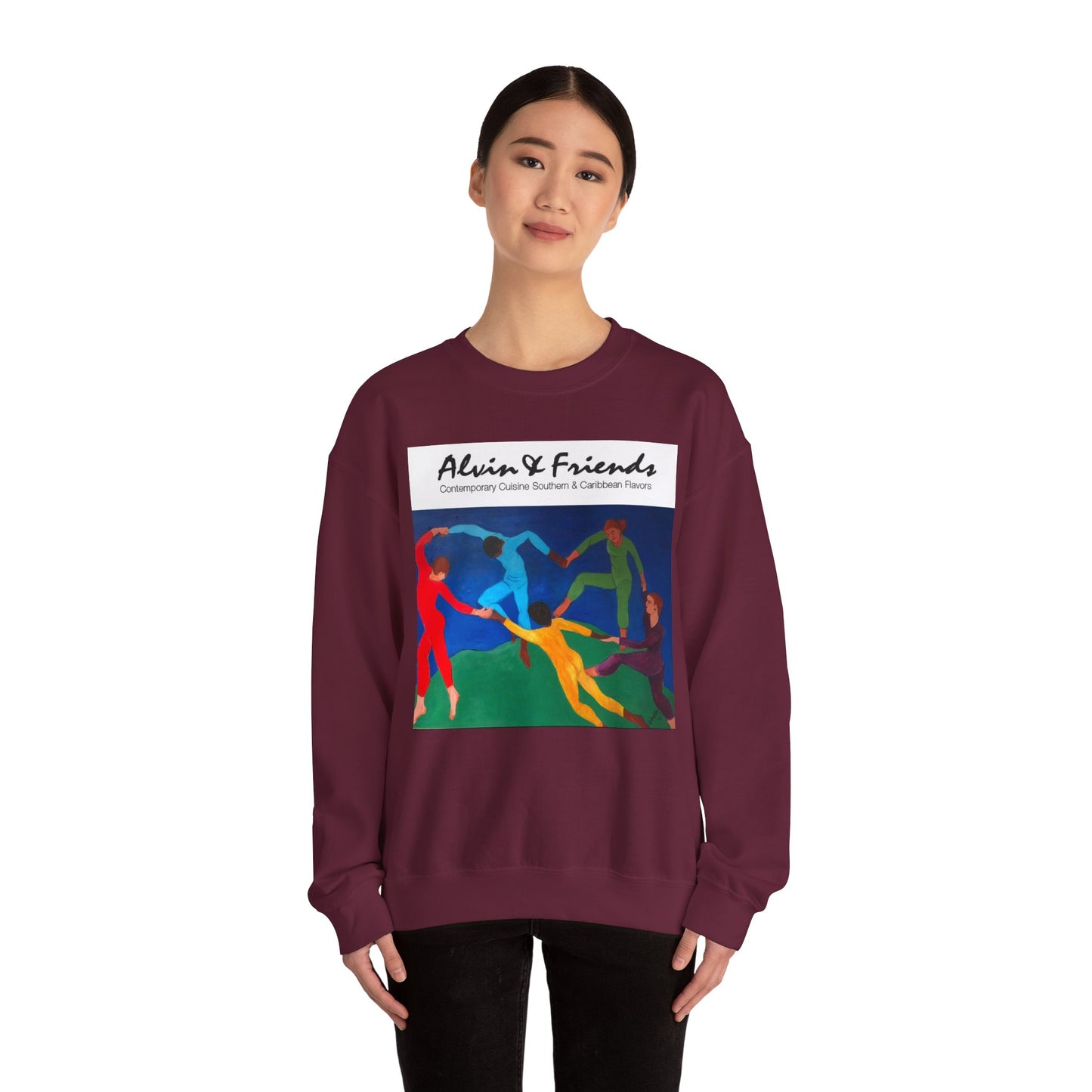 Alvin & Friends Art Crewneck Sweatshirt - Vibrant Unisex Heavy Blend