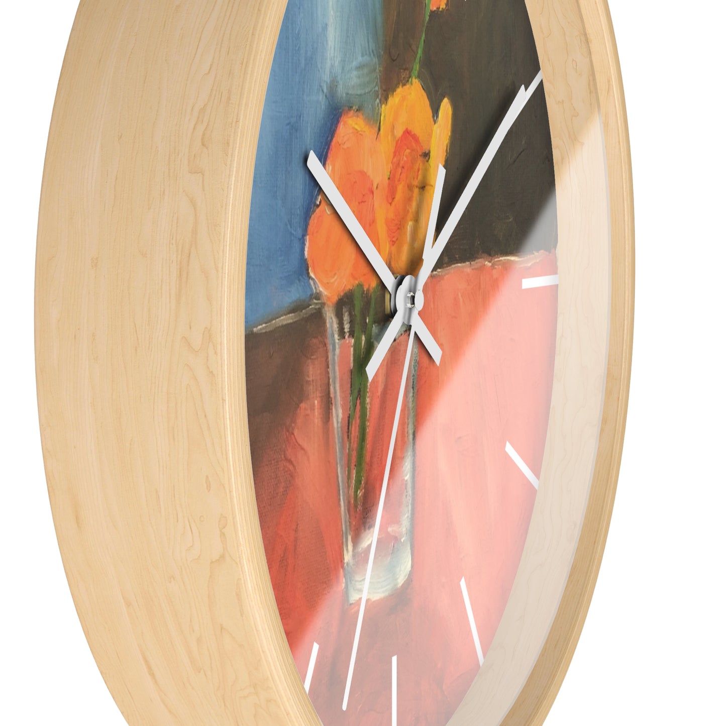 Oil on Canvas Abstract Art Print - Wall Clock