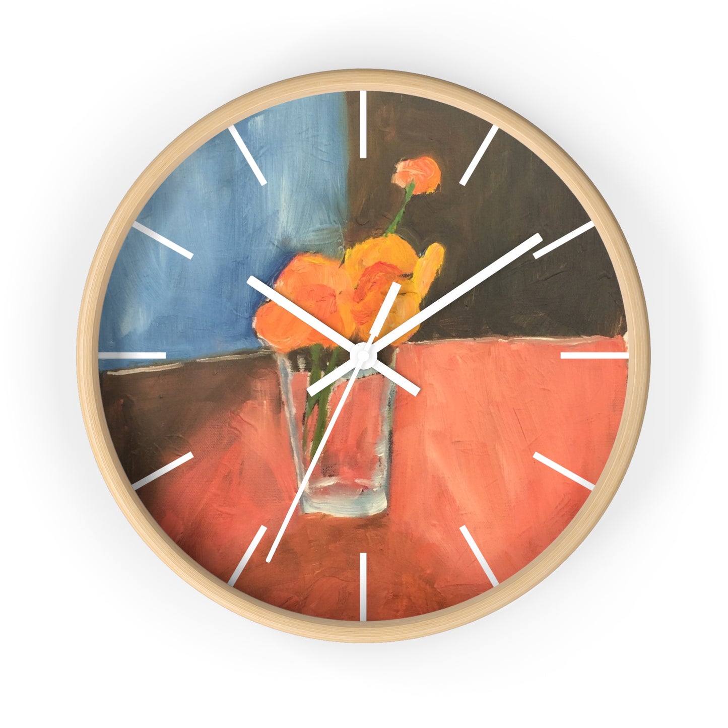 Oil on Canvas Abstract Art Print - Wall Clock