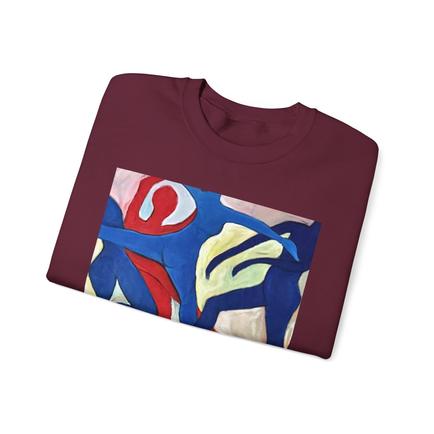 Dancer Art Crewneck Sweatshirt - Vibrant Abstract Painting by Alvin Clayton