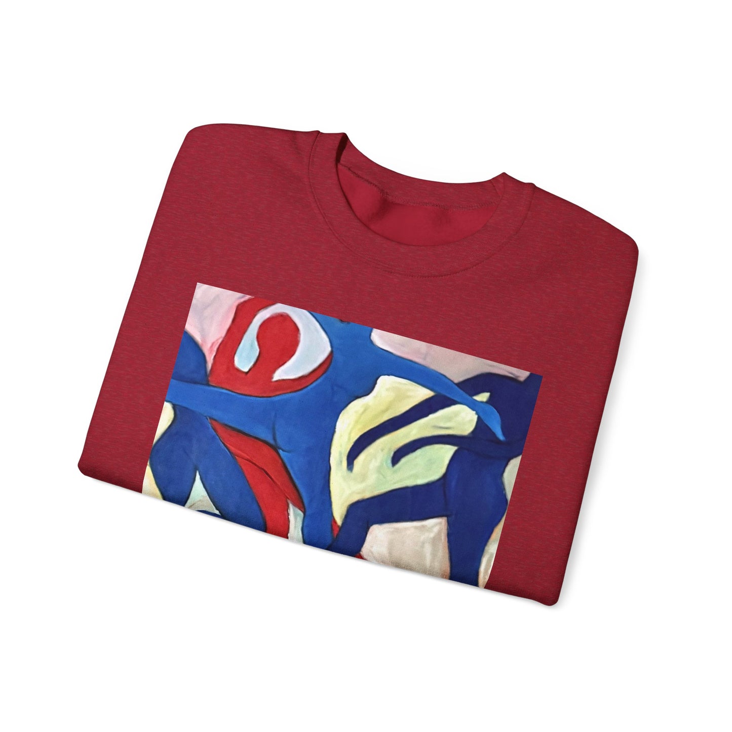 Dancer Art Crewneck Sweatshirt - Vibrant Abstract Painting by Alvin Clayton