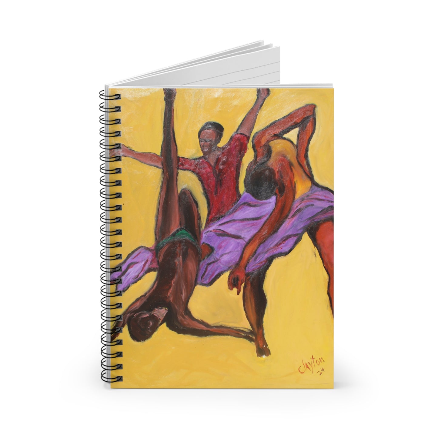 Spiral Notebook - Abstract Dance Painting Ruled Line