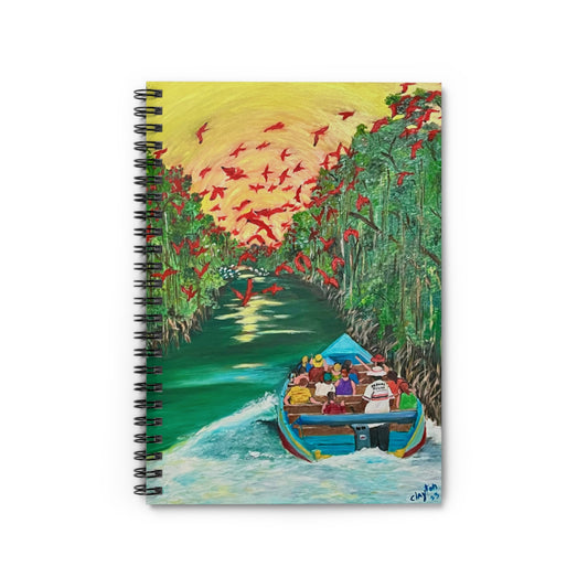 Nature-Inspired Spiral Notebook - Watercolor Sunset Design